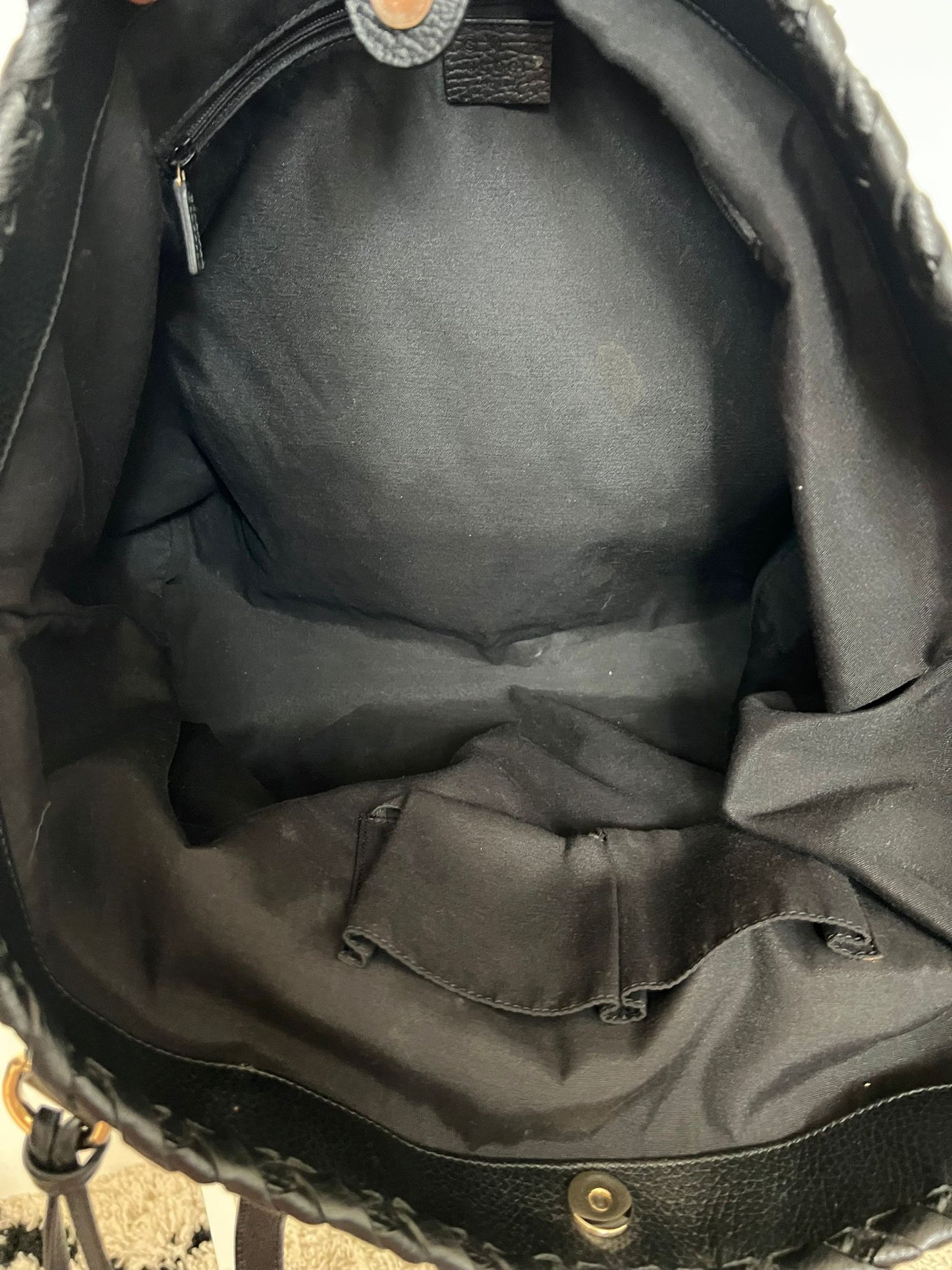 GUCCI TOTE BAG WITH BAMBOO TASSLE