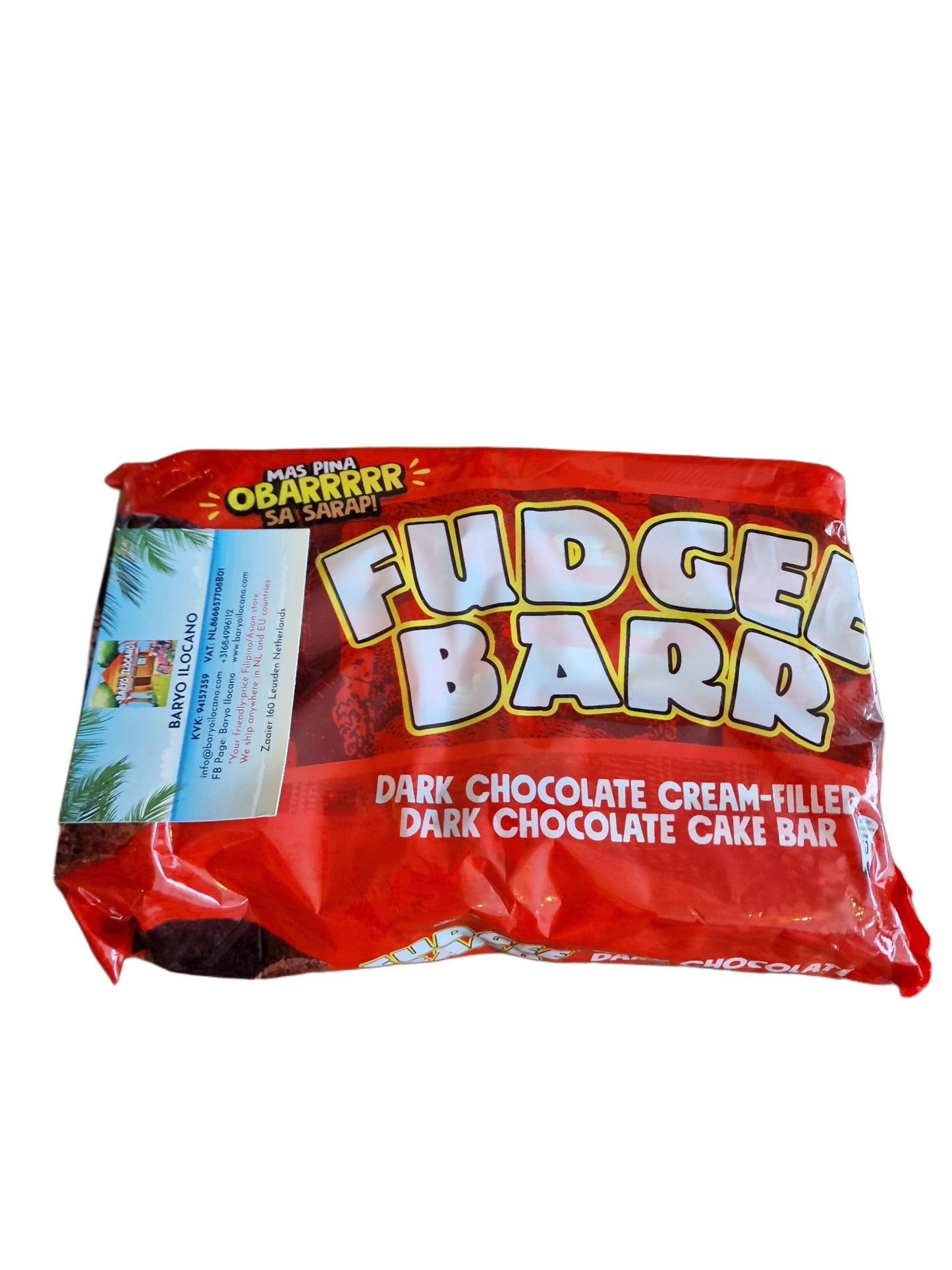 FUDGEE BAR DARK CHOCOLATE CAKE BAR 10packs