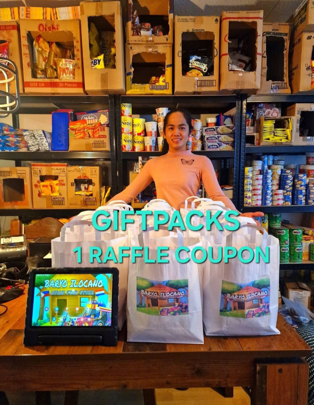 1 RAFFLE ENTRY FOR GIFTPACKS