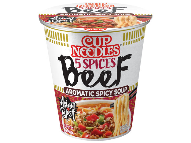 NISSIN CUP NODDLES BEEF AROMATIC SPICY SOUP