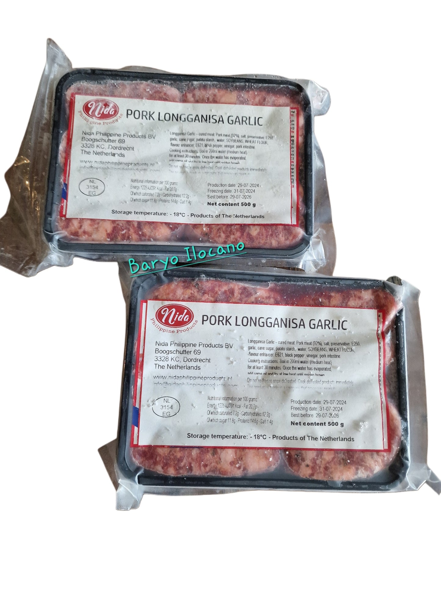 NIDA GARLIC LONGGANISA VIGAN 500g