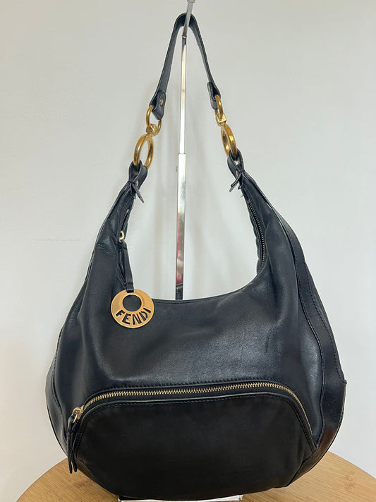 FENDI HOBO BAG GENUINE LEATHER