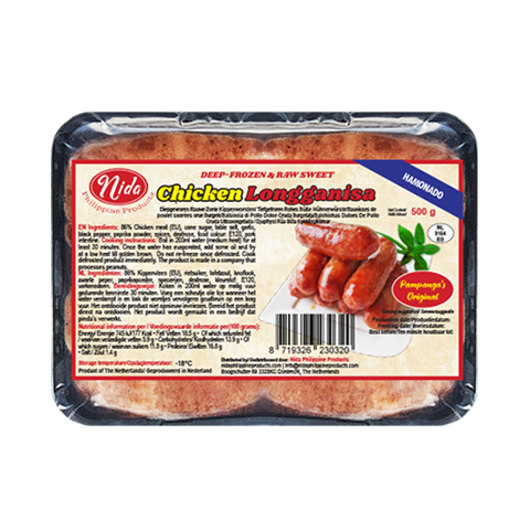 NIDA CHICKEN LONGGANISA 500g