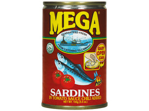 MEGA SARDINES HEET &amp; KRUIDIG IN TOMATENSAUS 155gram