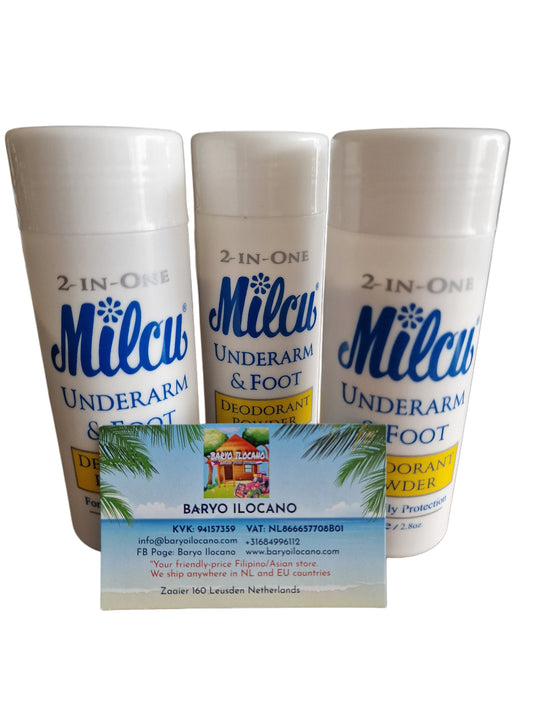 MILCU UNDERARM & FOOT DEODORANT POWDER 80g