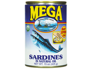 MEGA SARDINES VLOKKEN IN OLIE 155gram